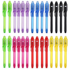 SCStyle Invisible Ink Pen pack with UV light reveals secret messages on paper for fun puzzles