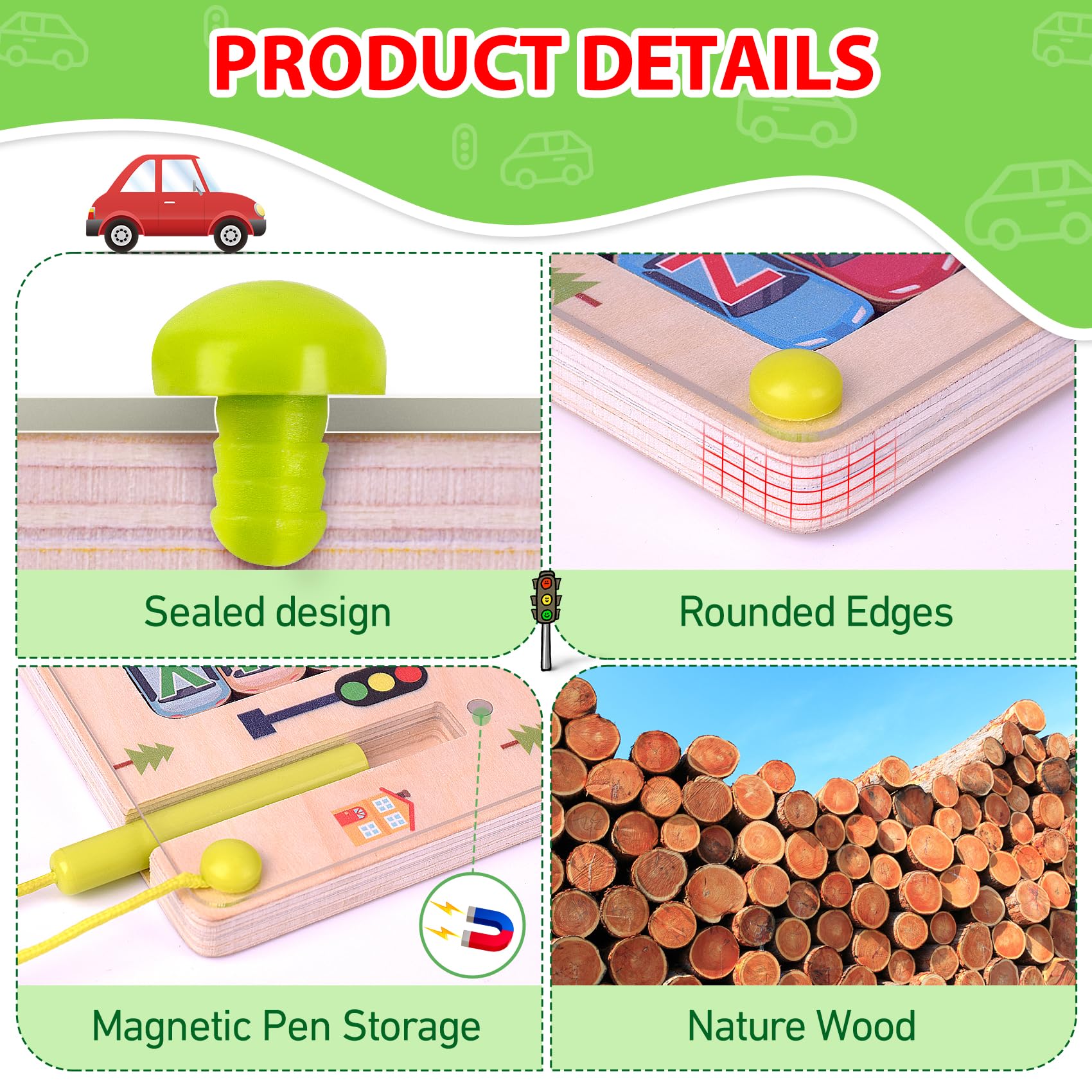 Scuwtocn portable magnetic toy set fits backpacks for travel and on-the-go learning