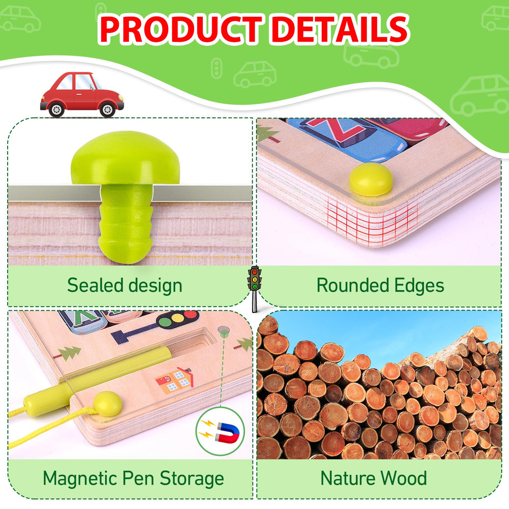 Scuwtocn portable magnetic toy set fits backpacks for travel and on-the-go learning