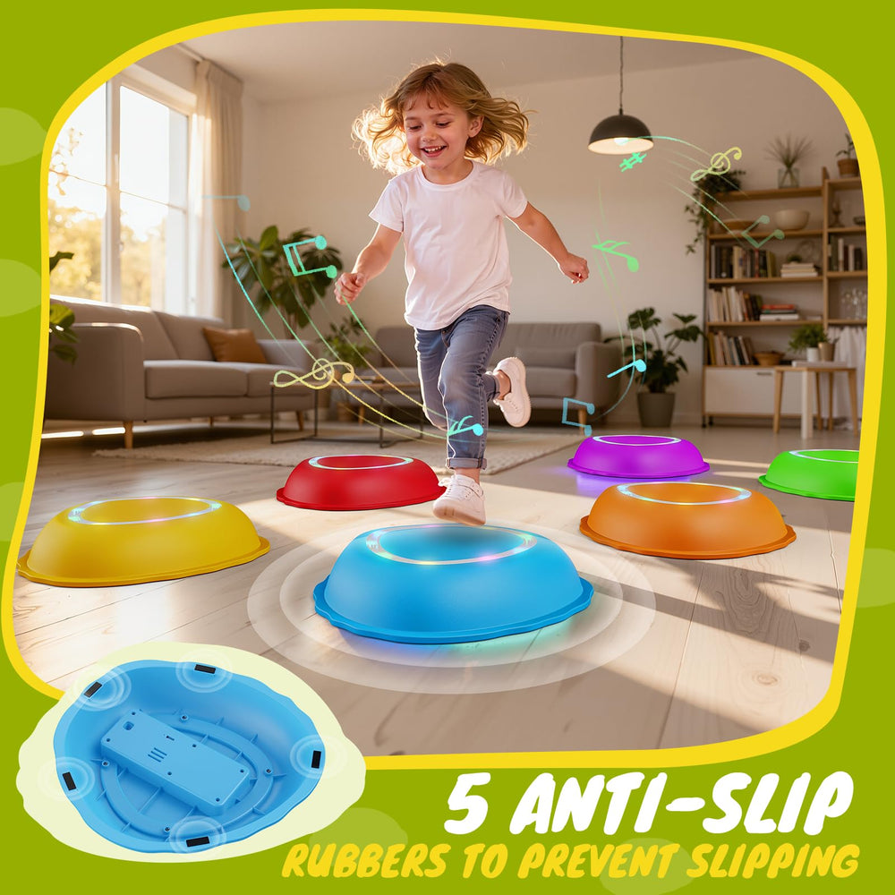 Scvcid anti-slip base stepping stones help keep little explorers safe during energetic jumps.