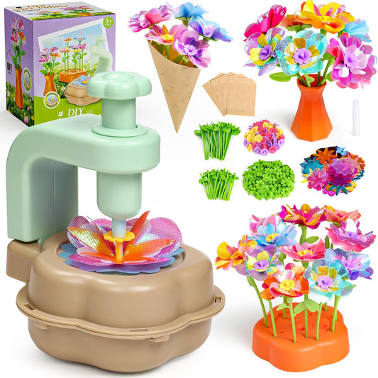 Scvcid bouquet maker assembly helps kids unleash creativity while crafting colorful flower arrangements.