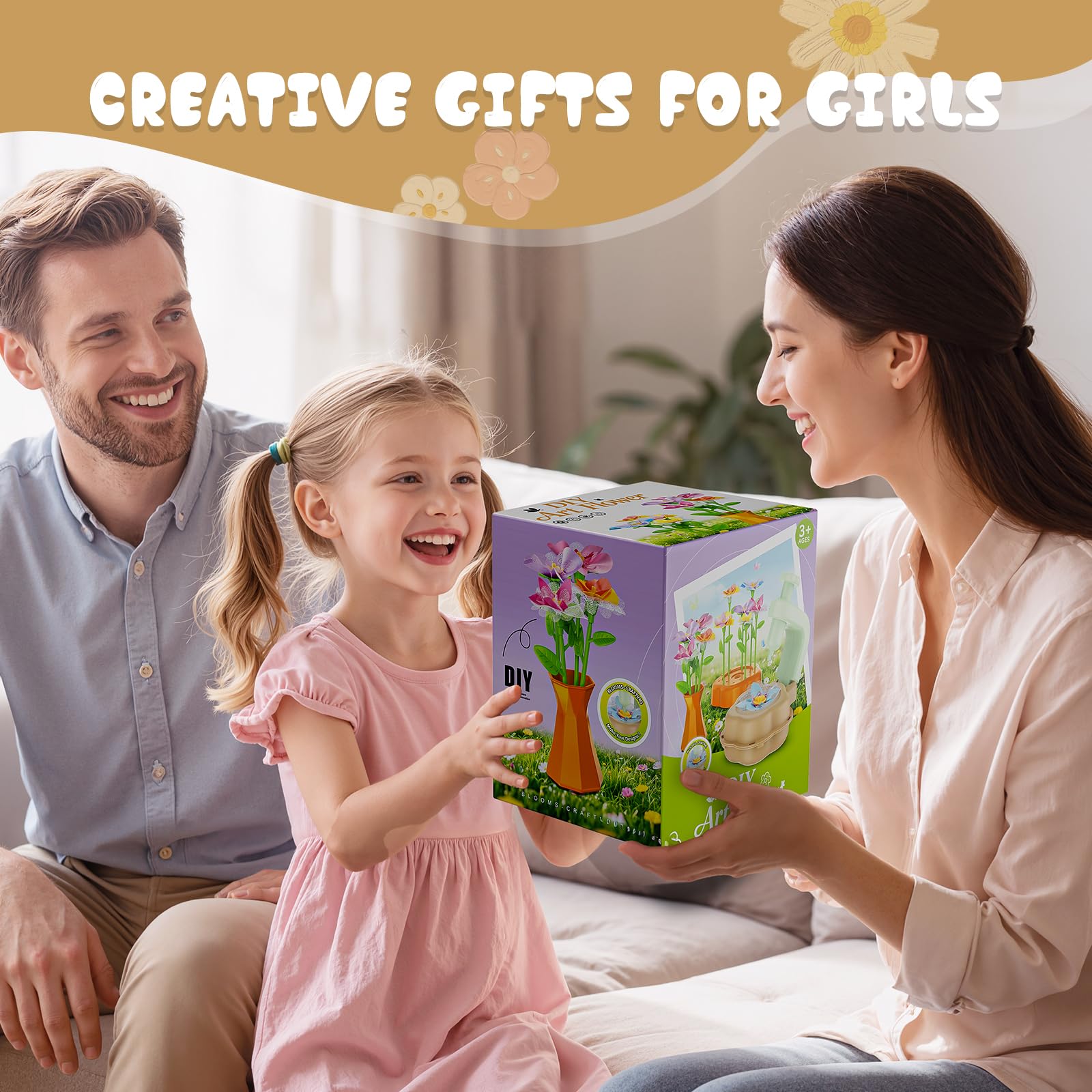 Scvcid vase included lets kids display their creations right away.