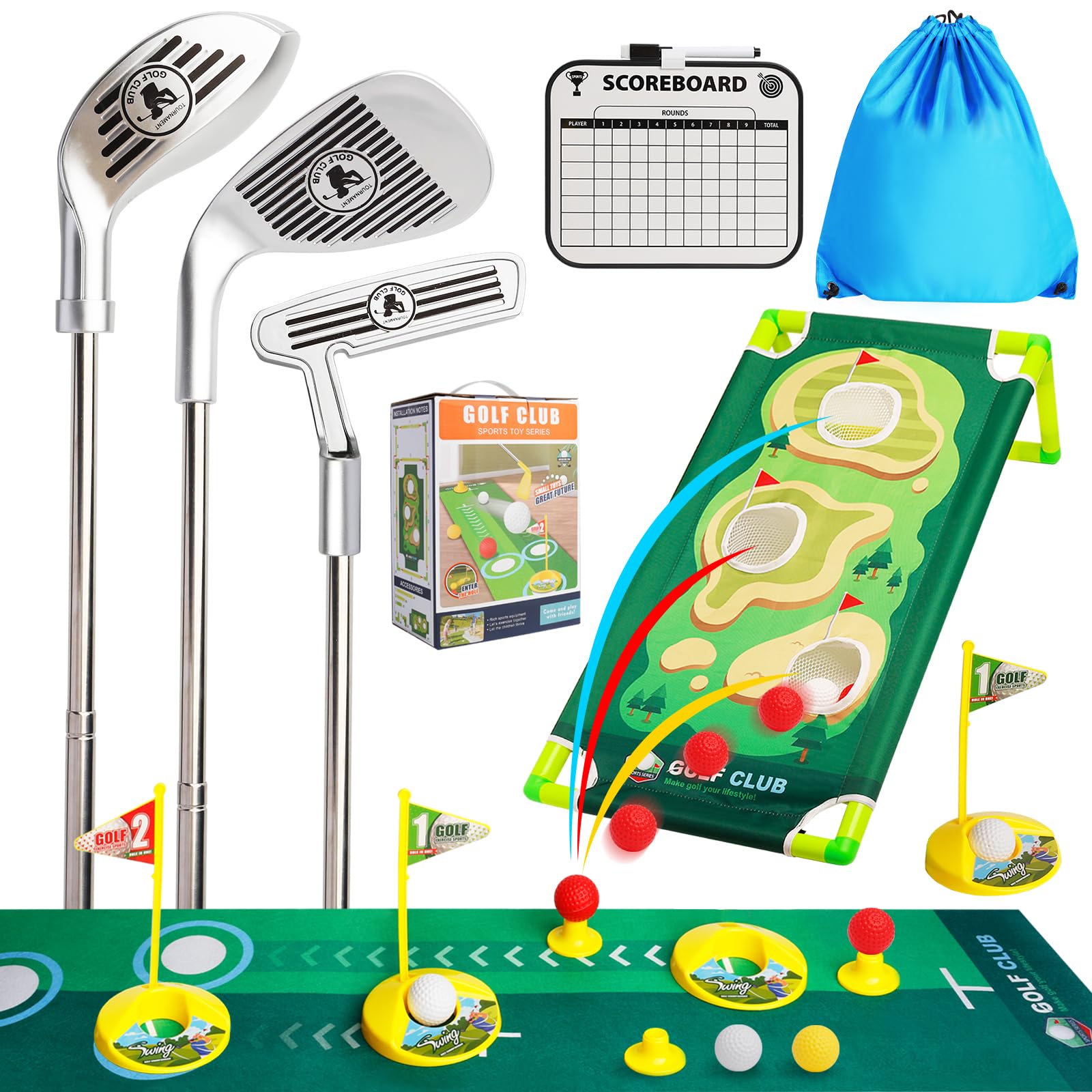 SCWDAU toddler golf set scoreboard highlights friendly indoor outdoor play