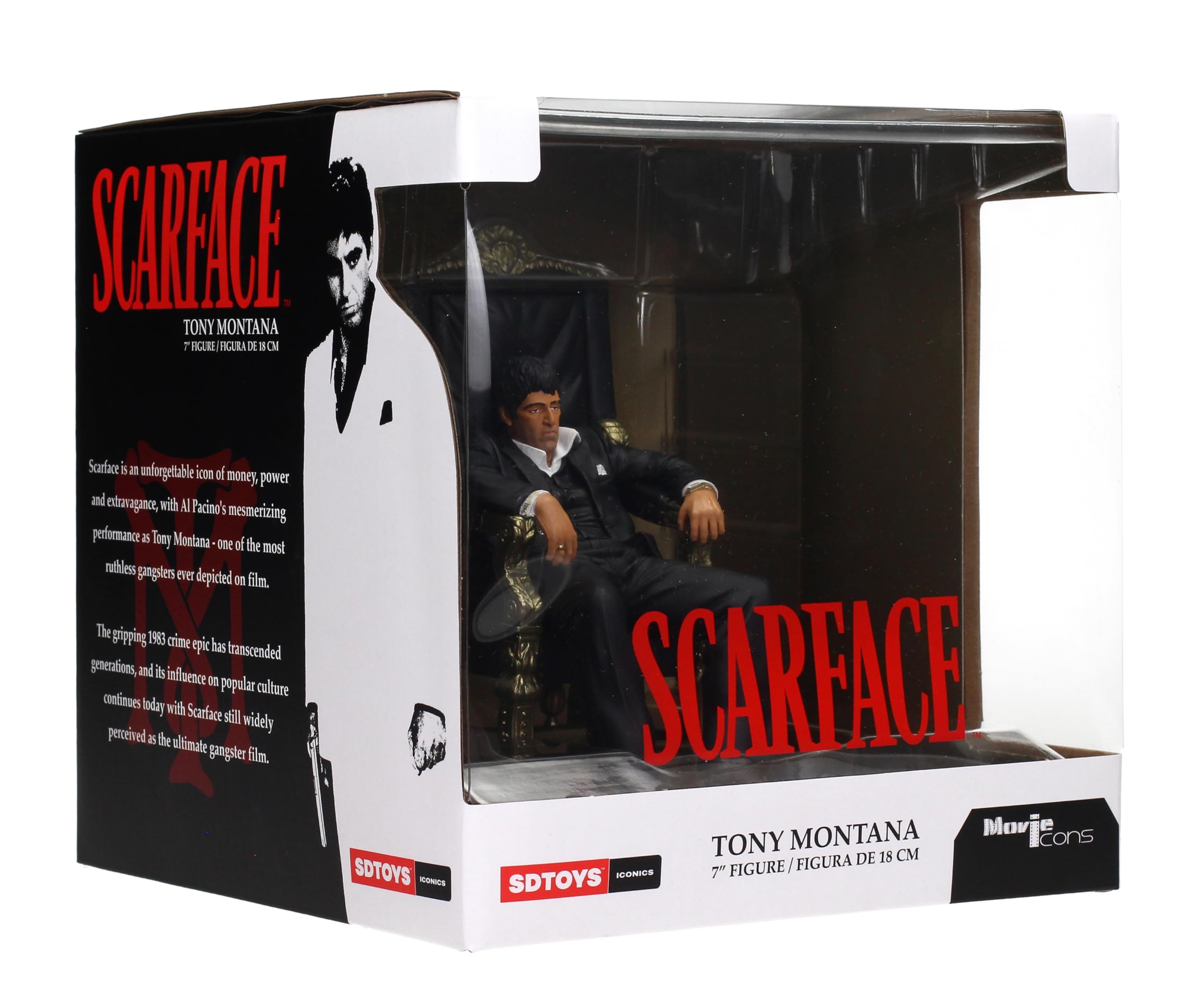 SD Toys Tony Montana throne figure stands 7 inches tall for compact display