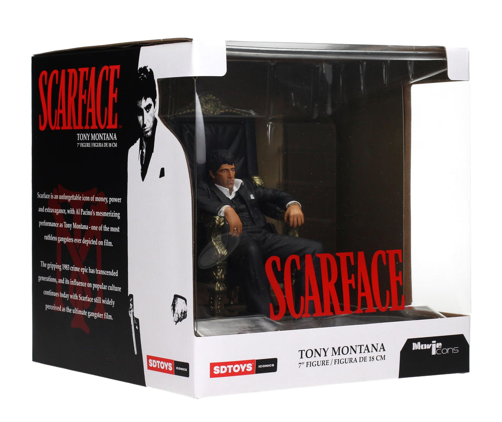 SD Toys Tony Montana throne figure stands 7 inches tall for compact display