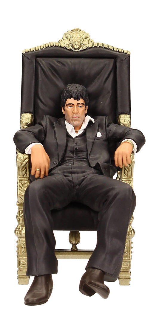 SD Toys Tony Montana on chair close-up shows detailed sculpt and paint