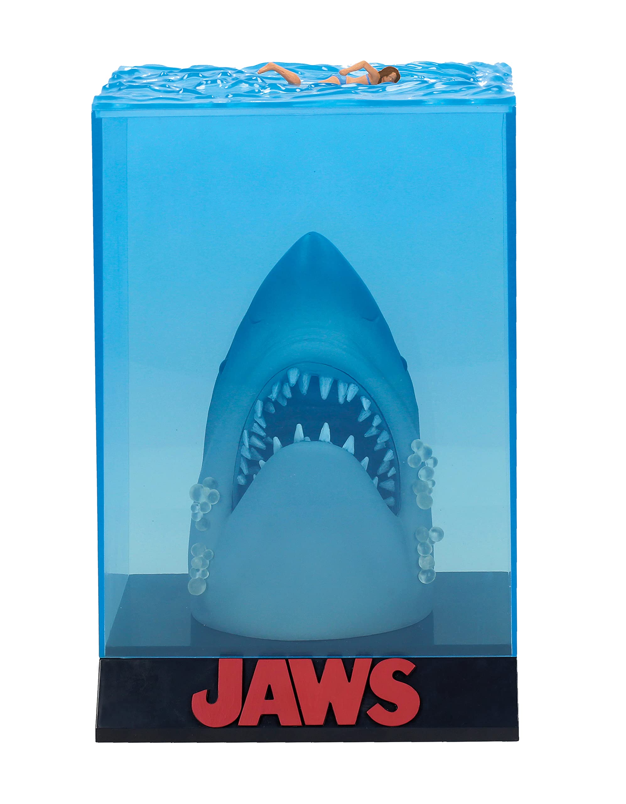 SD TOYS white shark blue-printed figure on shelf