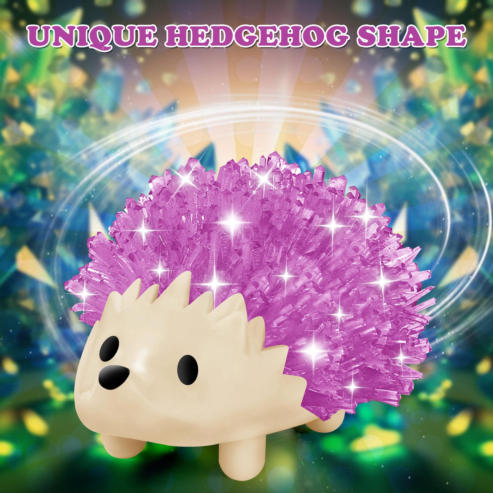 sdaymol crystal growing kit hedgehog purple crystals delightful 24 hour growth