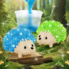 Sdaymol Hedgehog green crystal kit supports colorful at-home experiments.