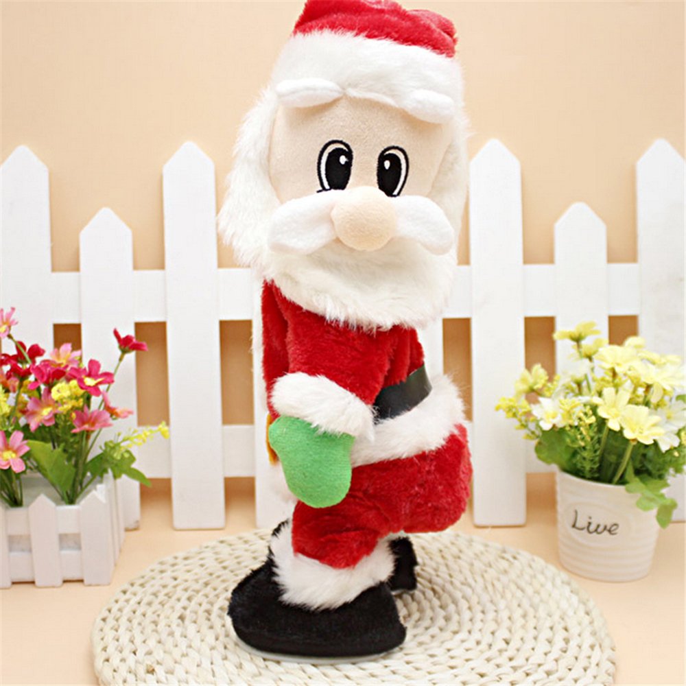 SdeNow Dancing Santa plush hip-wiggle engages kids during festive playtime.