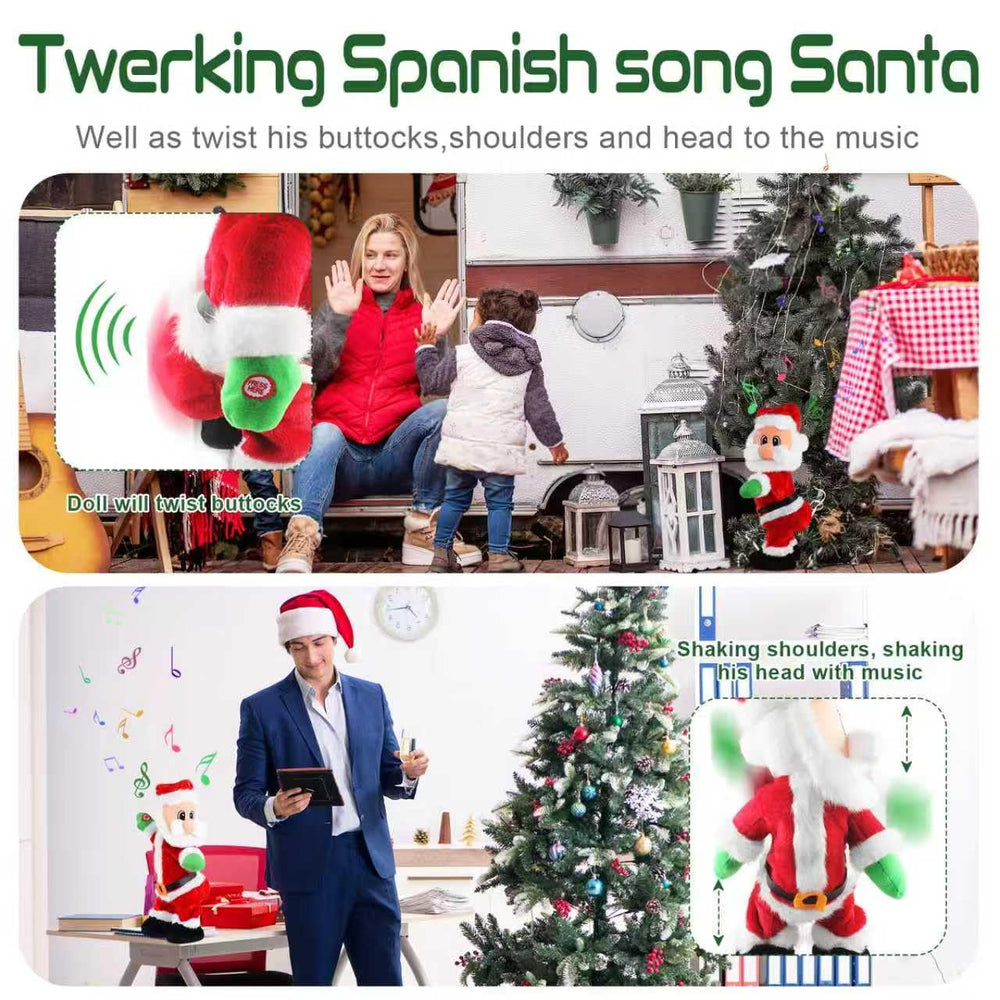 SdeNow Dancing Santa plush display brightens homes and classrooms as festive décor.