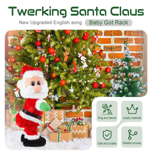 SdeNow Dancing Santa plush singing mouth highlights the Spanish melody for celebrations.