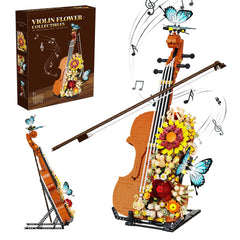 SDVWSF Flower Violin building pieces for a creative home decor display.