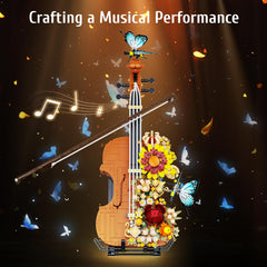 SDVWSF Flower Violin detachable bow ready for elegant display.