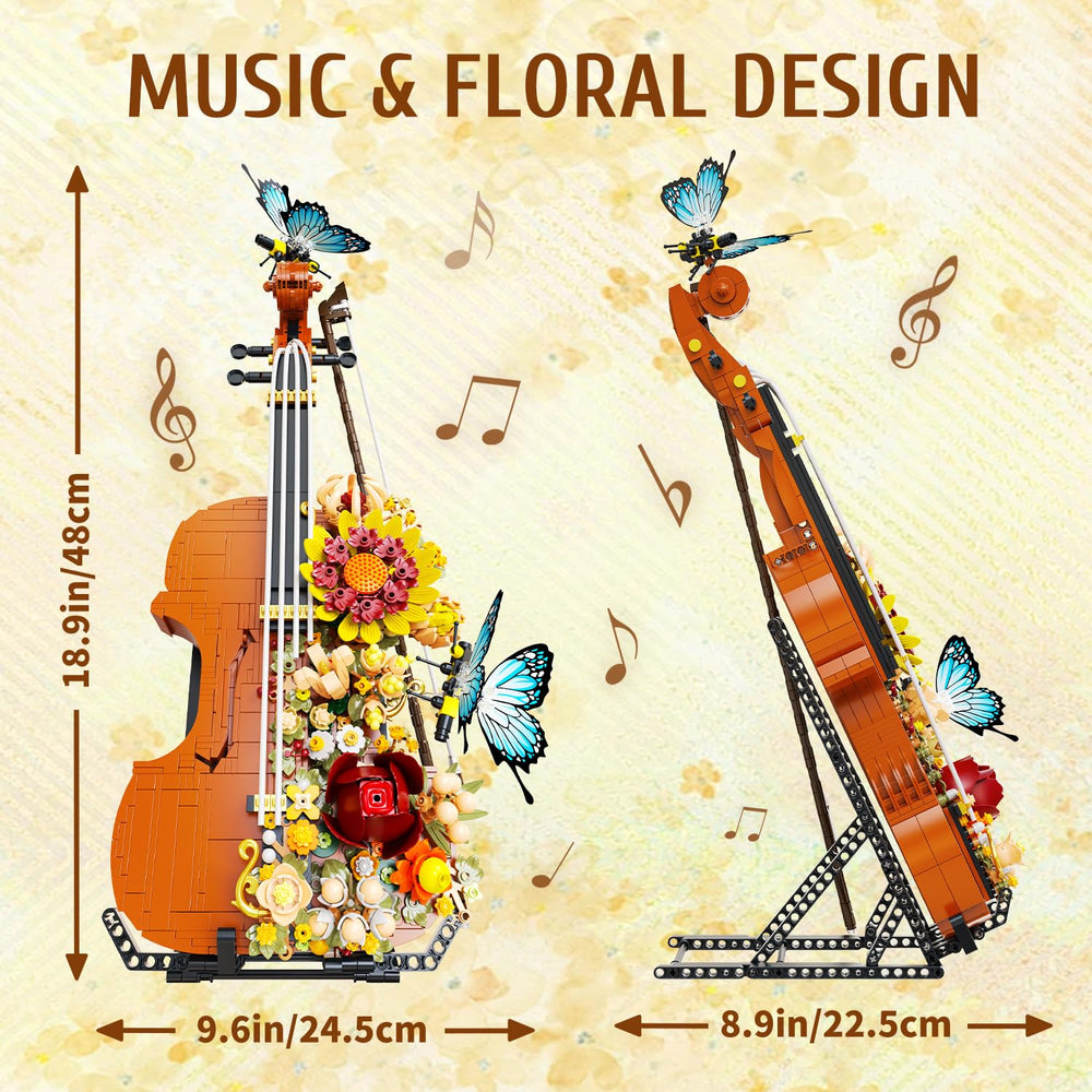 SDVWSF Flower Violin lego-compatible set for versatile expansion.