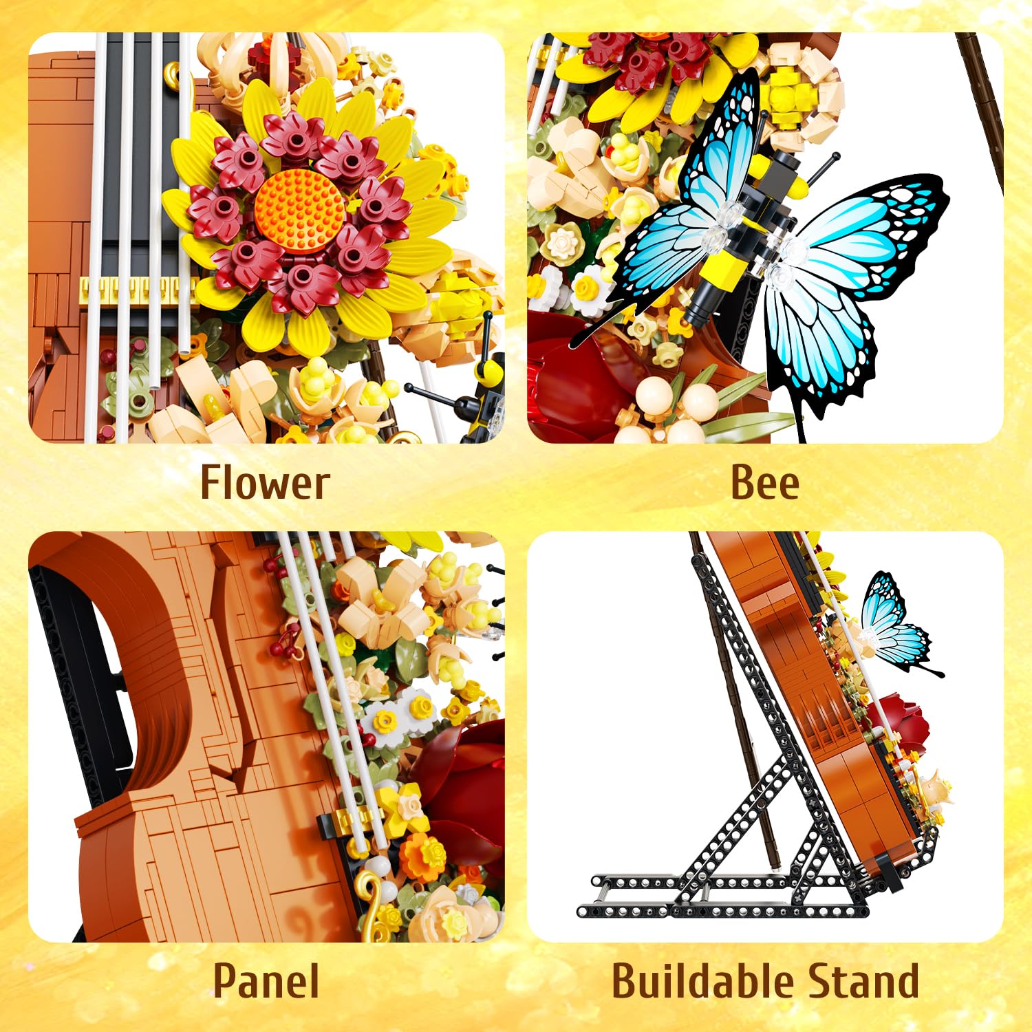 SDVWSF Flower Violin premium ABS pieces ensure durable, smooth assembly.