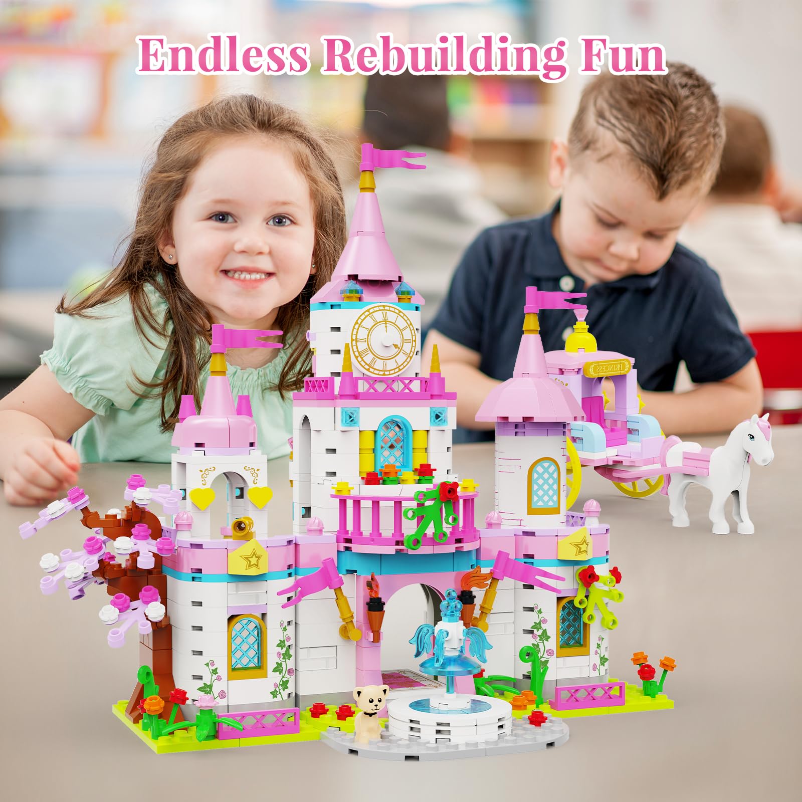 SDVWSF Princess Castle building bricks offer endless safe construction