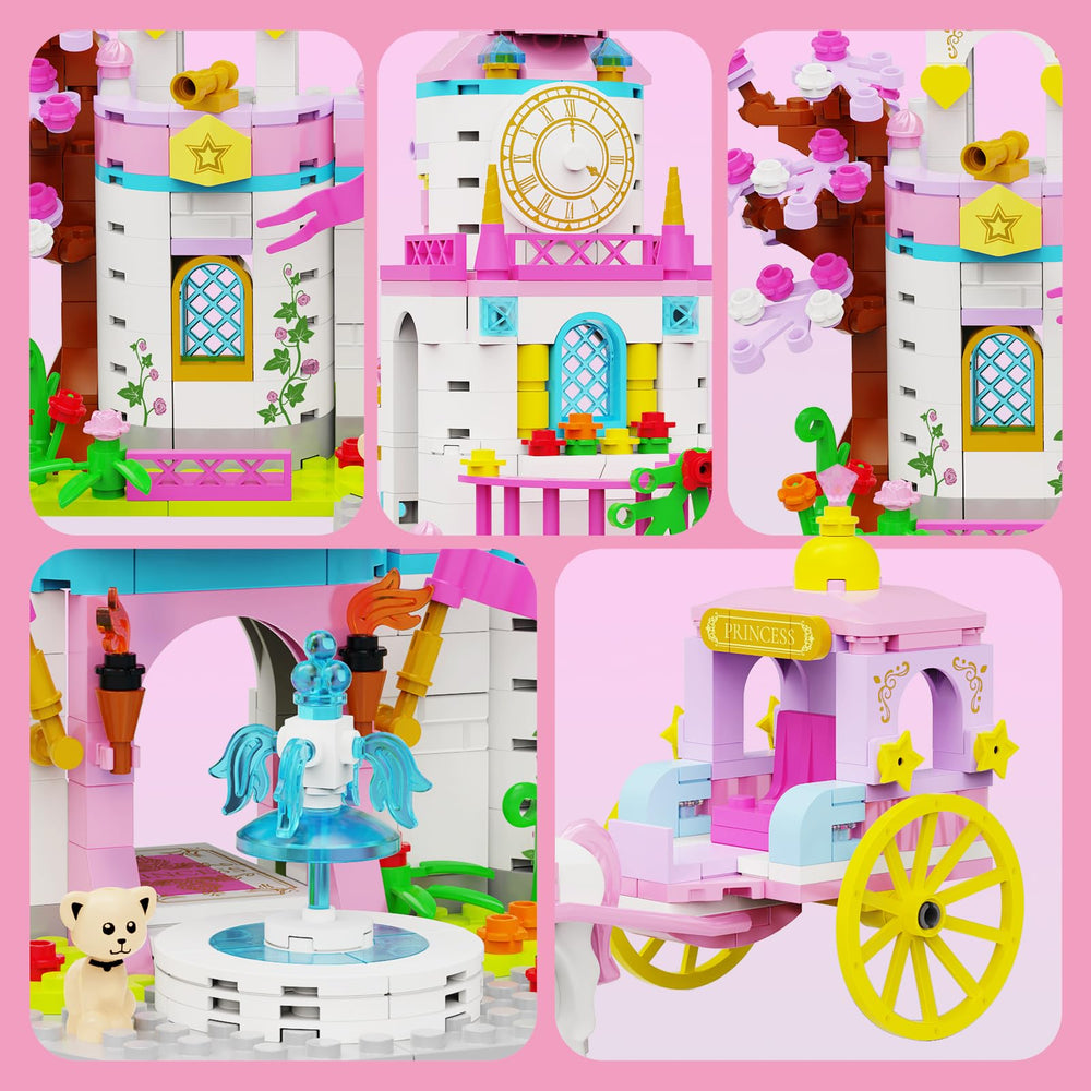 SDVWSF Princess Castle movable horse carriage supports storytelling adventures