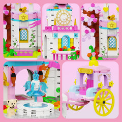 SDVWSF Princess Castle movable horse carriage supports storytelling adventures
