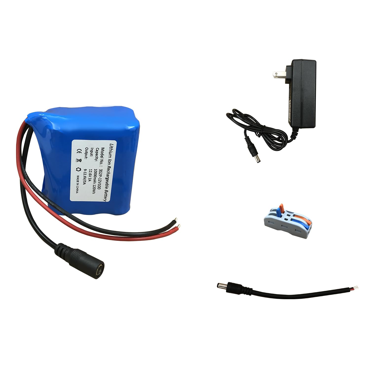 Seasider 12V 10000mAh battery pack powering RC cars, boats, and LED strips.