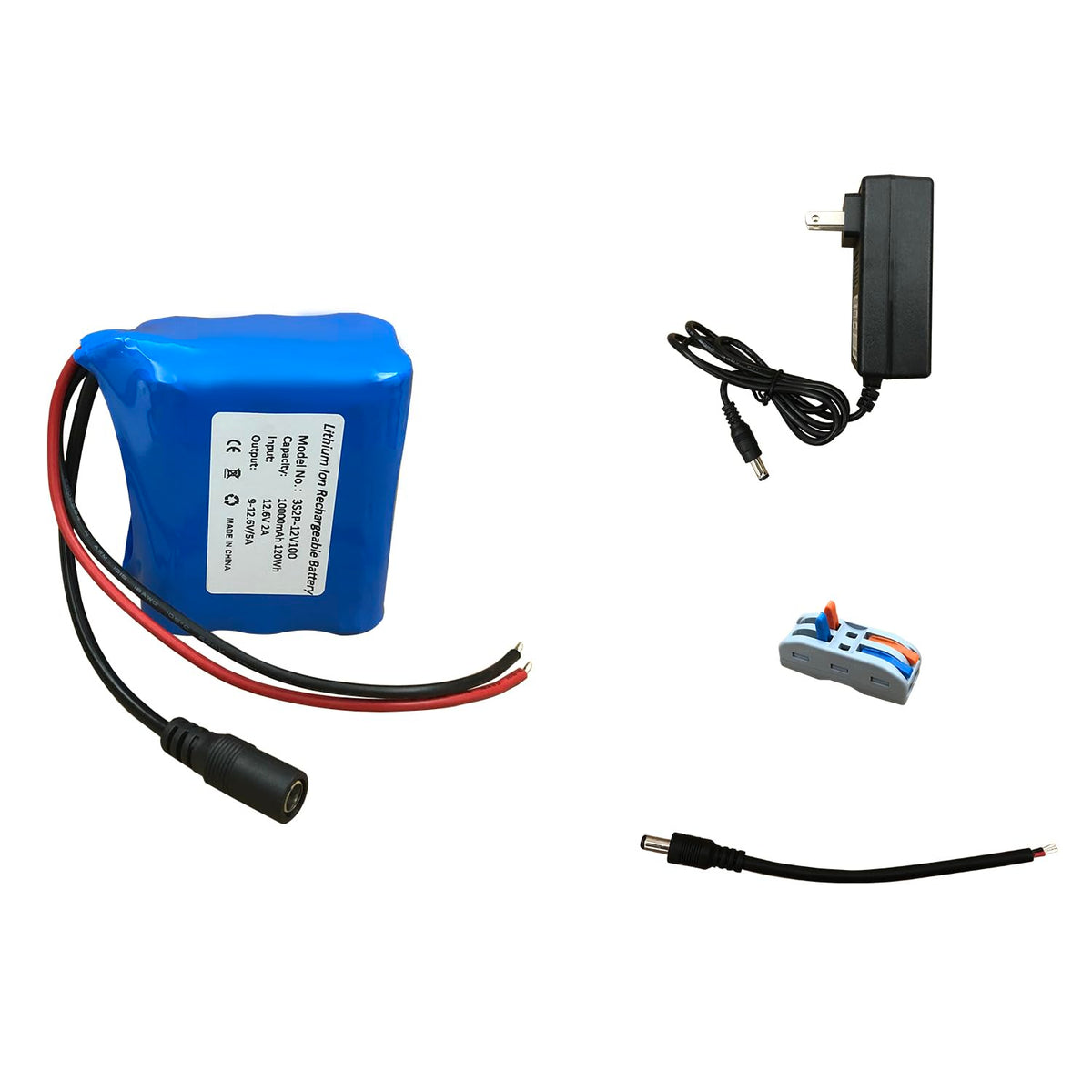 Seasider 12V 10000mAh battery pack powering RC cars, boats, and LED strips.