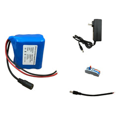 Seasider 12V 10000mAh battery pack powering RC cars, boats, and LED strips.