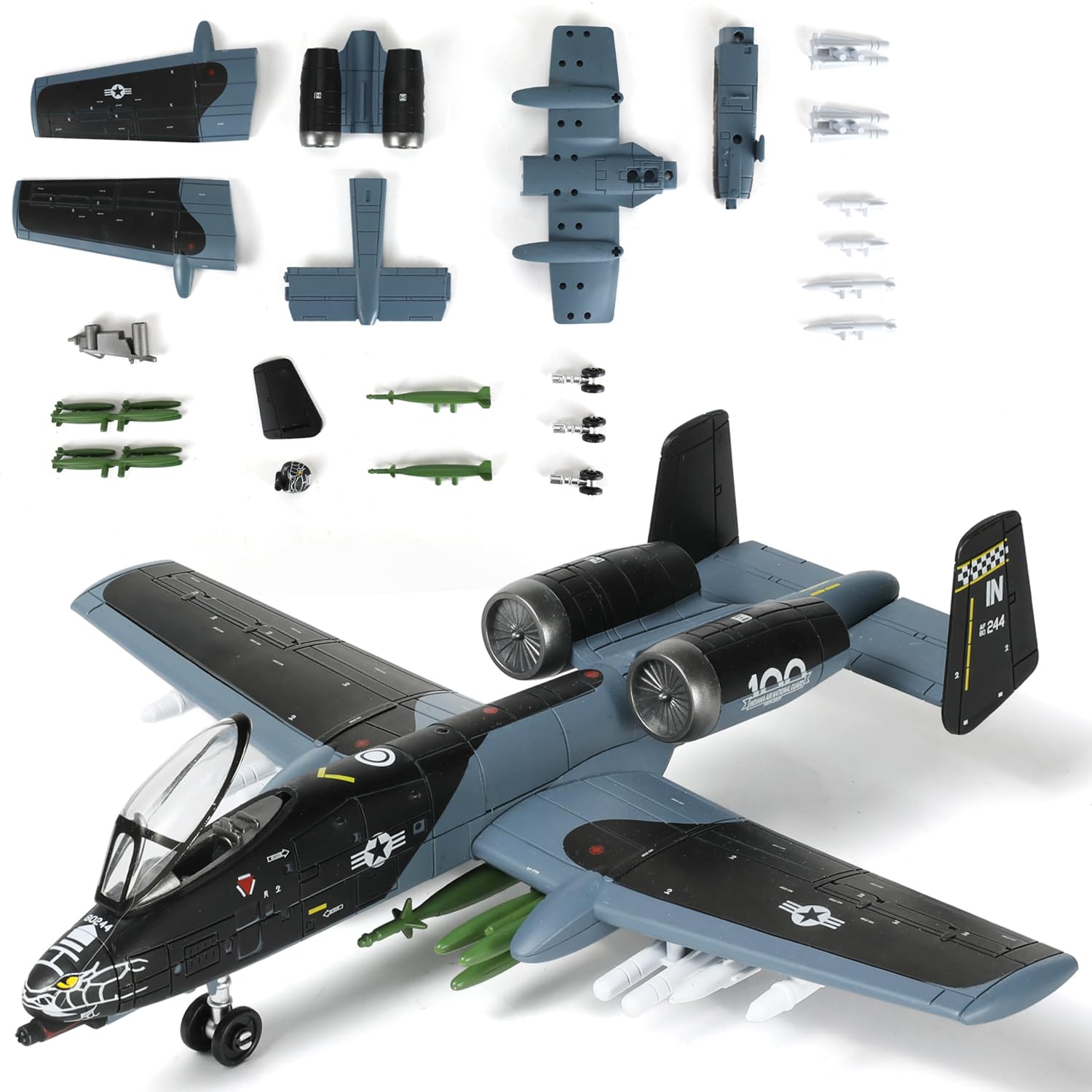 SEBUNAS A-10 model kit in progress highlights step-by-step assembly for beginners.