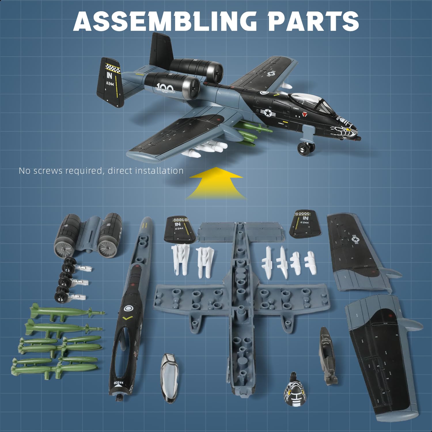 SEBUNAS A-10 model with removable missiles emphasizes customization and realism.