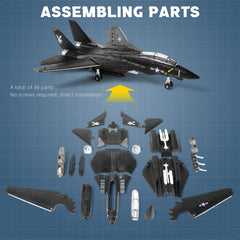 SEBUNAS F-14 Tomcat stand supports elegant display on any shelf.