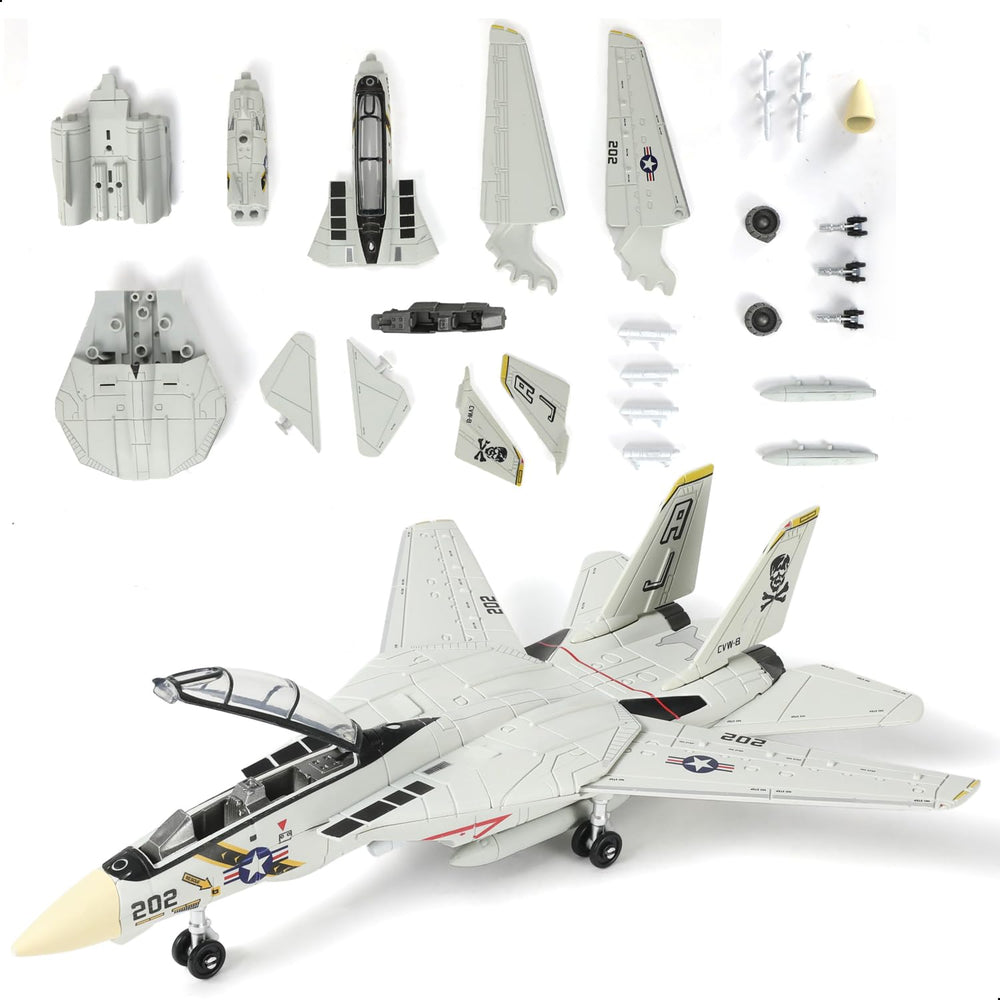 SEBUNAS F-14 Tomcat model kit in assembly stage ready for display