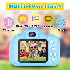 Seckton Upgrade Kids Selfie Camera back view shows durable shell for safe play