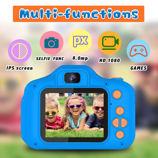 Seckton Upgrade Kids Selfie Camera back view for group shots and memories.
