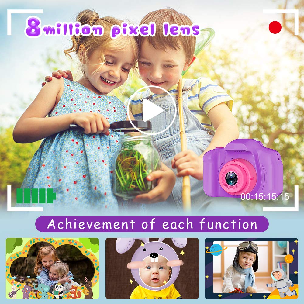 Seckton Upgrade Kids Selfie Camera dual-camera design supports easy group shots.