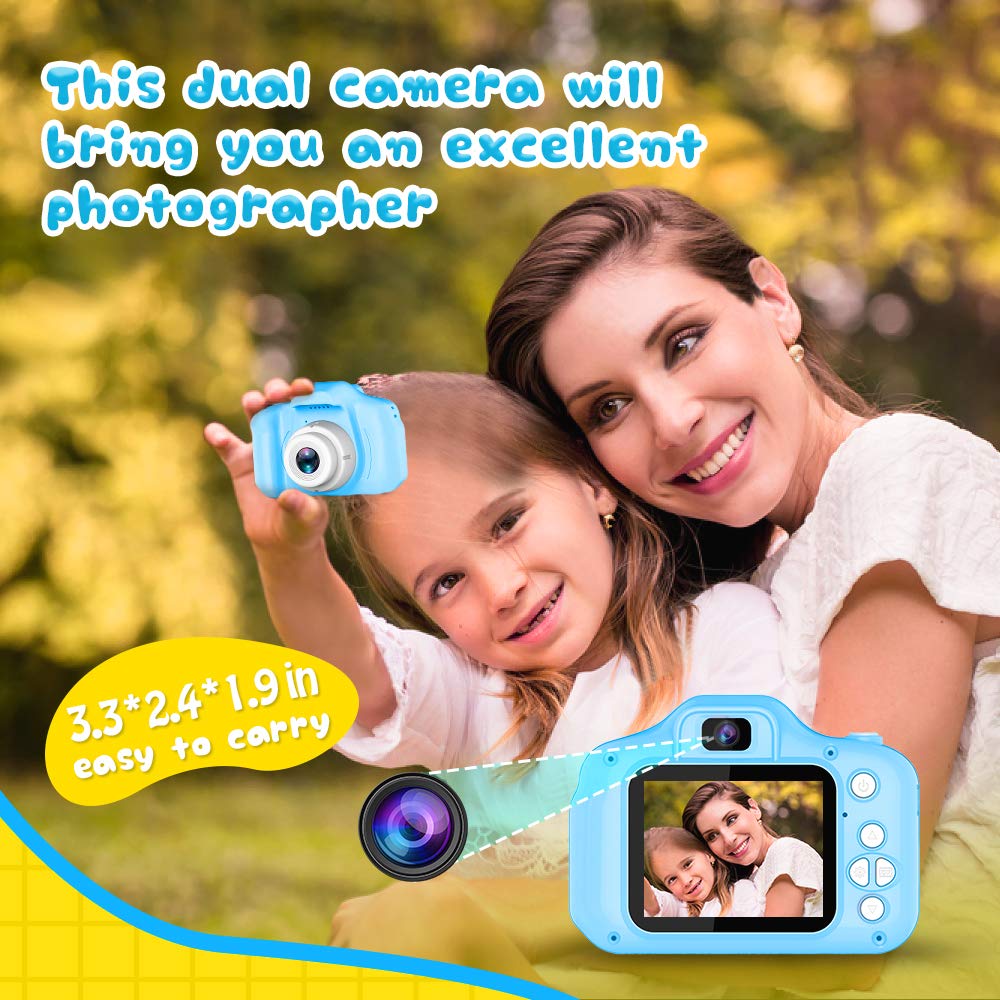 Seckton Upgrade Kids Selfie Camera dual-lens design enables easy selfies