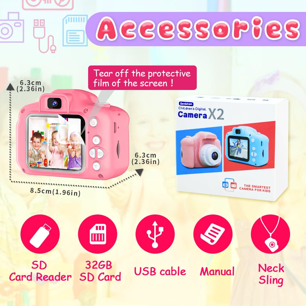 Seckton Upgrade Kids Selfie Camera kids capturing joyful moments