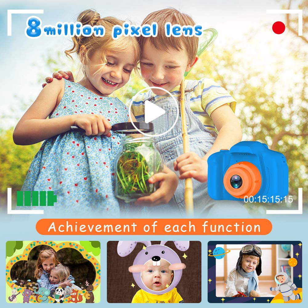 Seckton Upgrade Kids Selfie Camera with lanyard included for on-the-go adventures.