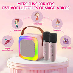 Seculead mini karaoke two wireless mics enable shared singing fun