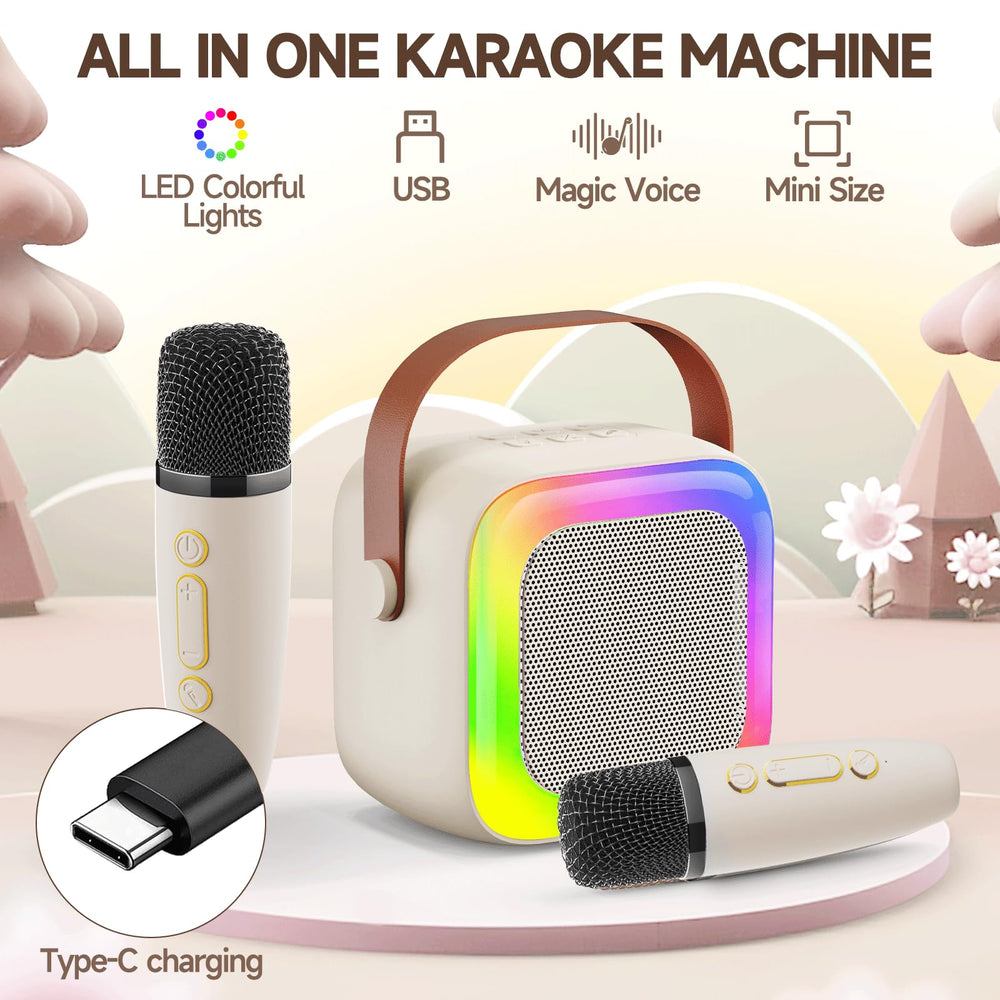 SECULEAD mini karaoke supports TF card, USB, AUX for flexible playback.