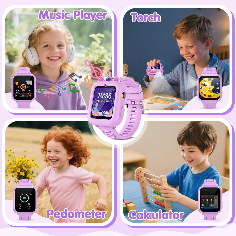 Sedzofan Kids Smart Watch 12/24 hr display for easy time reading