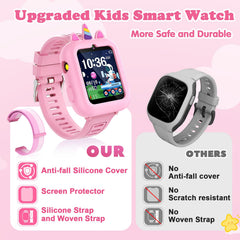 Sedzofan Kids Smartwatch selfie and video feature for quick family moments.