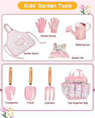 Seedypop gardening apron protecting clothes during planting activities.