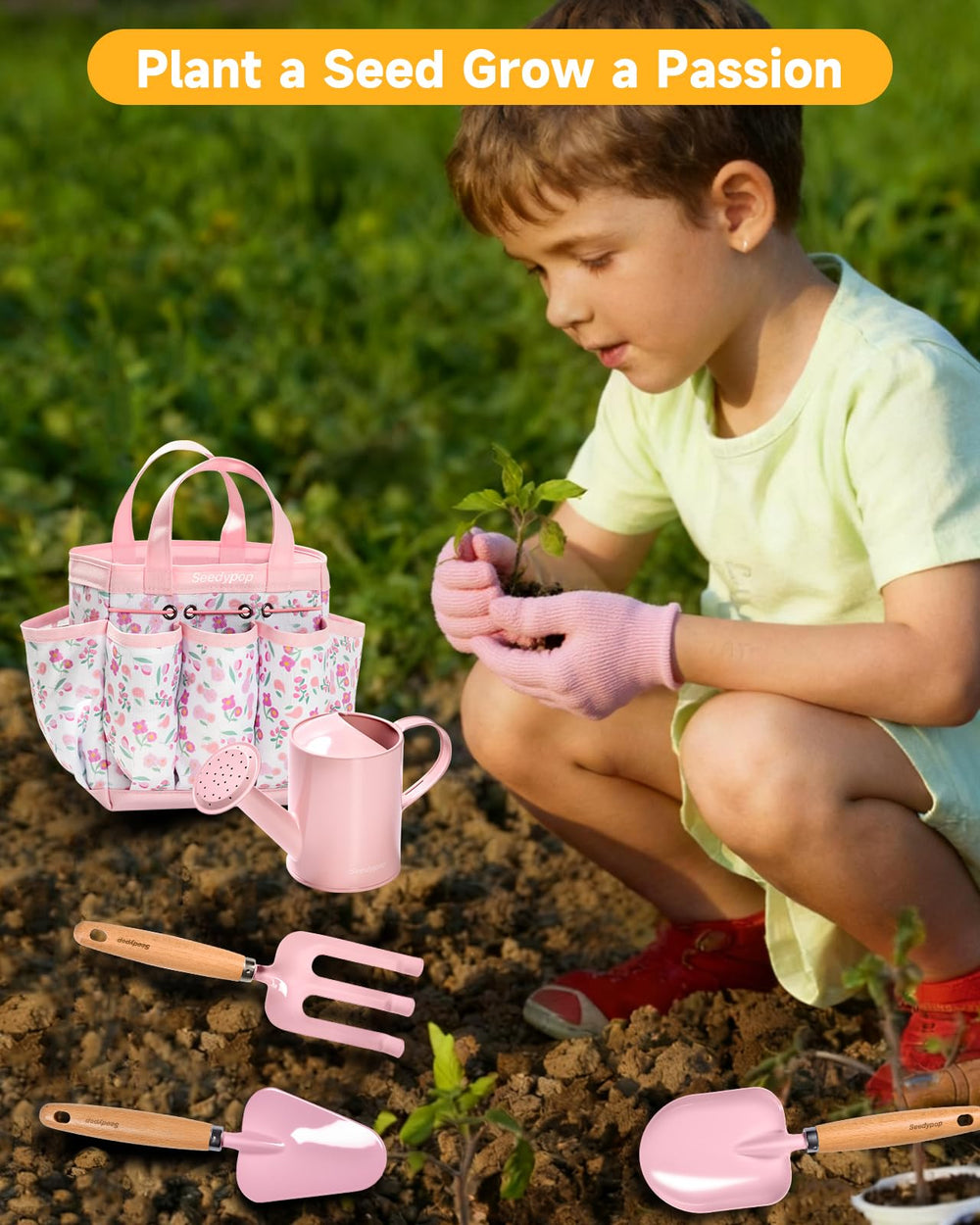 Seedypop watering can pours smoothly for gentle plant care.