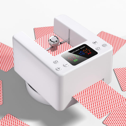 Seektain automatic card dealer front view with LED display for easy setup.