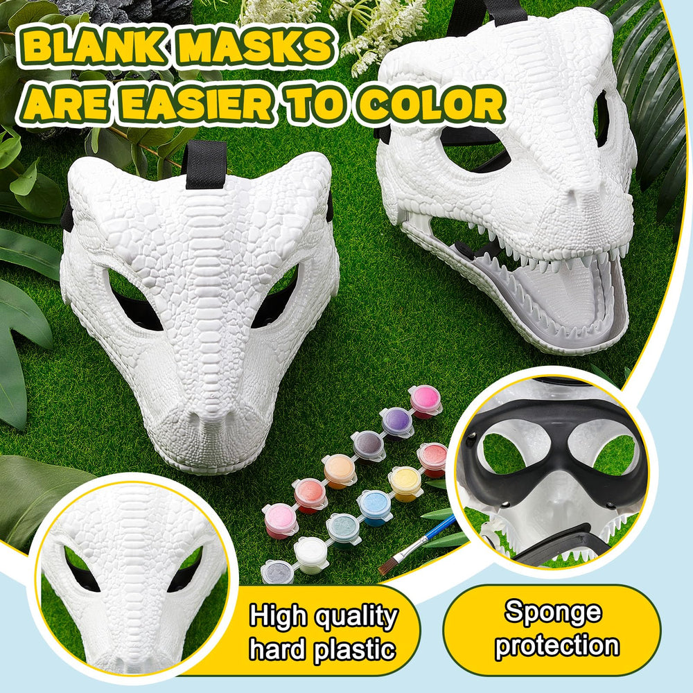 Seenelling dino mask paint kit included for creative customization.
