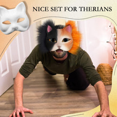 Seenelling faux fur pre-cut strip adds realistic texture to therian masks.