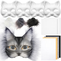 Seenelling Therian mask kit blank cat mask ready for customization with dye