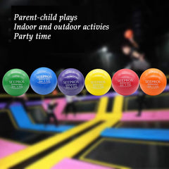 SEEPROS foam dodgeball set multi-color pack for classrooms and gyms.