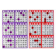SEETOOOGAMES red bingo card stands out for quick scoring