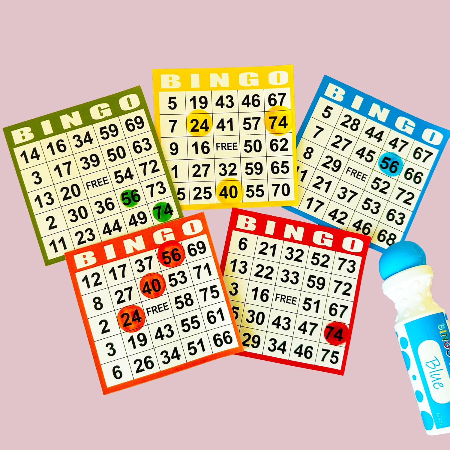 SEETOOOGAMES Bingo Daubers sponge nib close-up shows bold color transfer on paper