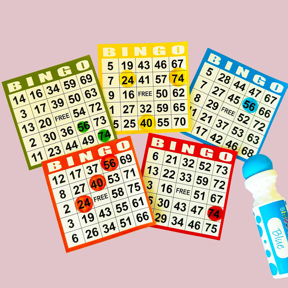 SEETOOOGAMES Bingo Daubers sponge nib close-up shows bold color transfer on paper